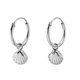 Silver earrings Silver 925 Shell