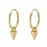 Silver earrings Silver 925 PVD-coating (gold color)