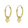 Silver earrings Silver 925 PVD-coating (gold color) Heart Love