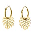 Silver earrings Silver 925 PVD-coating (gold color) Leaf Plant_pattern