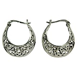 Tribal hoop earrings Silver 925 Tribal_pattern