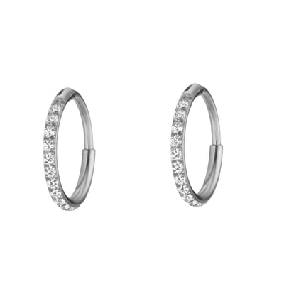 Silberdream Orecchini 3mm per Donna 925 IN Argento Zirconia Rosa
