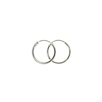 Silver hoop earrings Cross-section:1,6mm.