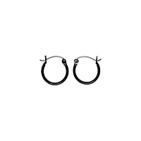 Hoops out of Surgical Steel 316L with Black PVD-coating. Cross-section:1,6mm.