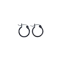 Hoops out of Surgical Steel 316L with Black PVD-coating. Cross-section:1,2mm.