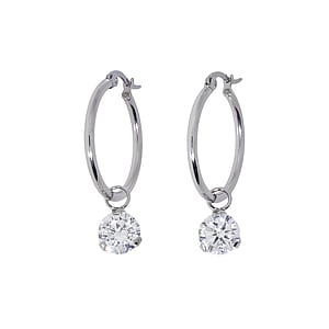 Fashion dangle earrings Surgical Steel 316L zirconia