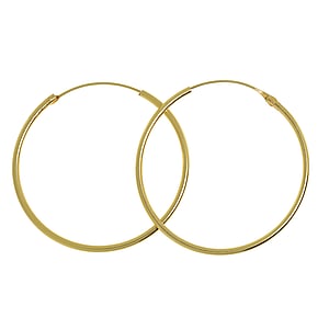 Gold-plated silver hoop earrings Silver 925 Gold-plated