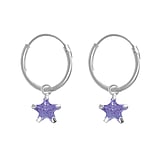 Kids earring Silver 925 zirconia Star