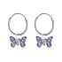 Silver hoop earrings for children Crystal Silver 925 Butterfly