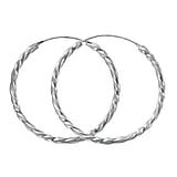 Hoops Silver 925 Spiral Eternal Loop Eternity