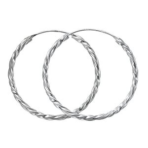 Hoops Silver 925 Spiral Eternal Loop Eternity