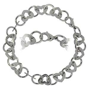 Bracelet Stainless Steel Heart Love