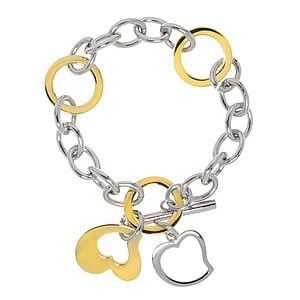 Bracciale Acciaio inox Dorato Cuore Amore