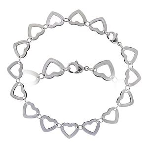 Bracelet Stainless Steel Heart Love