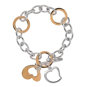 Bracciale Acciaio inox Dorato Cuore Amore