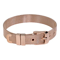 Stainless steel bracelet with Gold-plated. Length:14,5-19cm. Width:10mm. Adjustable length.