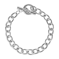 Bracciale in Acciaio inox. Larghezza:9mm. brillante.