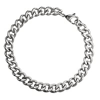 Stainless steel bracelet Width:9mm. Length:23cm. Shiny.