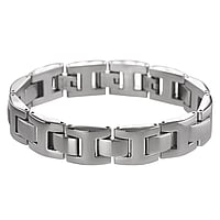 Stainless steel bracelet Width:14mm. Length:17,5cm/19cm/21cm. Shiny. Adjustable length.