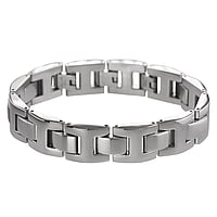 Bracelet en acier inoxydable Largeur:14mm. Longueur:17,5cm/19cm/21cm. brillant. Longueur ajustable.