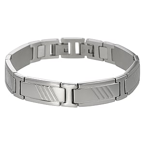 Stainless steel bracelet Stainless Steel Stripes Grooves Rills