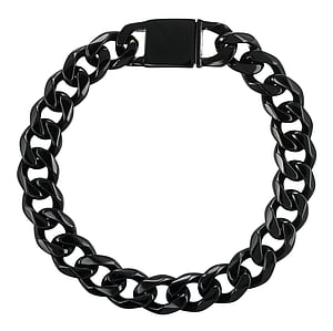 Pulsera Acero fino Revestimiento PVD (negro)