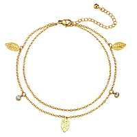 Pulsera de Acero fino con Revestimiento PVD (color oro). Ancho:6mm. Longitud:20-24cm. Longitud ajustable.