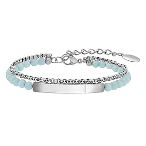 Bracelet de pierre Acier inoxydable Amazonite