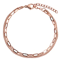 Bracelet en Acier inoxydable avec Revtement PVD (couleur or). Largeur:4mm. Longueur:16-20cm. Longueur ajustable. brillant.