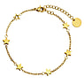 Bracelet Stainless Steel PVD-coating (gold color) Star