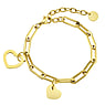 Bracciale Acciaio inox Rivestimento PVD (colore oro) Cuore Amore