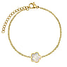 Bracelet Stainless Steel PVD-coating (gold color) Sea shell Flower