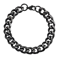 Bracelet en acier inoxydable avec Revêtement PVD noir. Largeur:11mm. brillant.