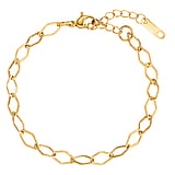 Pulsera Acero fino Revestimiento PVD (color oro)