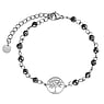 Bracelet de pierre Acier inoxydable Jade noir Arbre arbre_de_vie