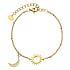 Bracelet Acier inoxydable Revêtement PVD (couleur or) Cristal Lune Demi_lune