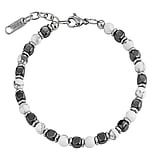 Bracciale di pietra Acciaio inox Ematite Howlite