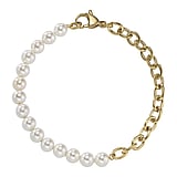 Bracelet de perles Acier inoxydable Revtement PVD (couleur or) Perles deau douce