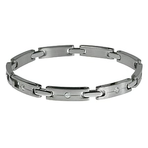 Bracciale in acciaio inossidabile Acciaio inox Cristallo