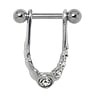 Ear piercing Surgical Steel 316L silver-plated brass Crystal Eternal Loop Eternity