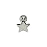 Ear piercing Surgical Steel 316L silver-plated brass Enamel Star