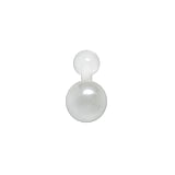 Ohrpiercing Silber 925 Synthetische Perle Bioplast