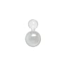 Ear piercing Silver 925 Synthetic Pearls Bioplast