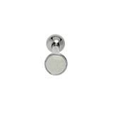 Ear piercing Surgical Steel 316L silver-plated brass Enamel