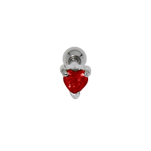 Ear piercing Surgical Steel 316L zirconia Heart Love
