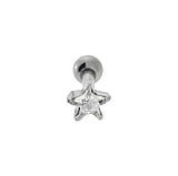 Ear piercing Surgical Steel 316L zirconia Star