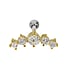 Ear piercing Surgical Steel 316L zirconia Gold-plated