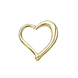 Ohrpiercing Chirurgenstahl 316L PVD Beschichtung (goldfarbig) Herz Liebe Heartilage