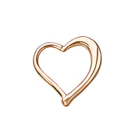 Ear piercing out of Surgical Steel 316L with PVD-coating (gold color). Thread:1,2mm.  Heart Love Heartilage