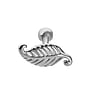 Ear piercing silver-plated brass Feather Leaf Plant_pattern